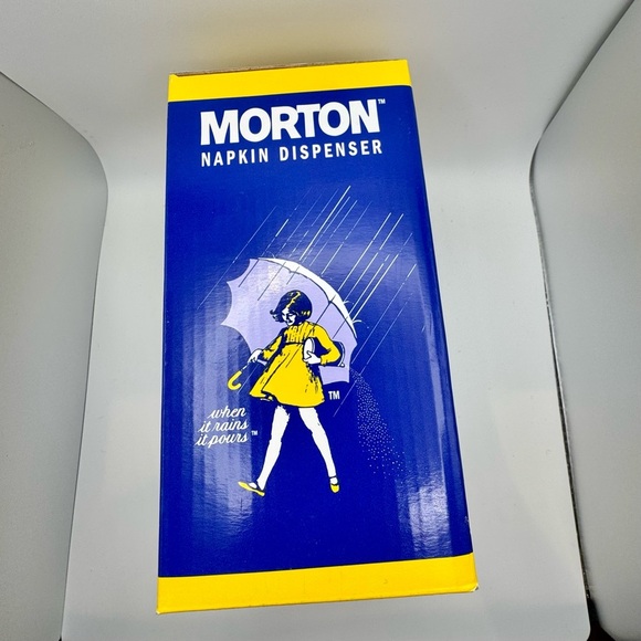 NWT Morton Napkin Dispenser in Blue / Yellow - Picture 2 of 10